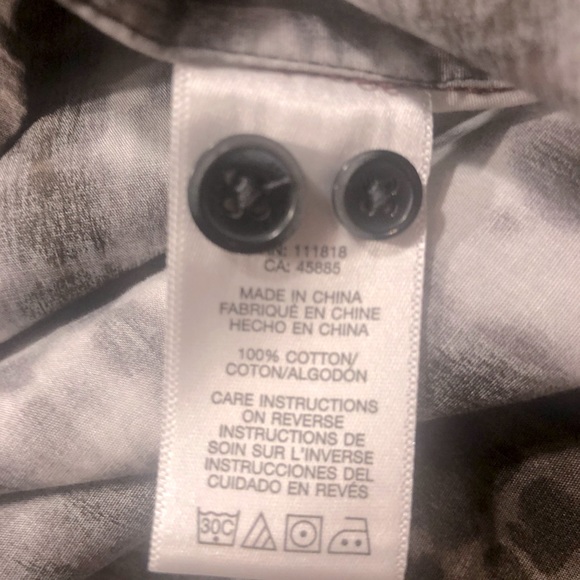 NWT Rare Saks Exclusive Michael Kors Tailored Fit Button Down Shirt L Brn/White - Picture 6 of 6